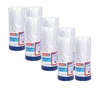 tesa Easy Cover 4369 Ruban de Masquage UV avec Film, x8, 14 x 0,55 m - Bleu | Kit 2-en-1 pour travaux de peinture en extérieur - Bande de masquage en tissu résistante aux UV avec film de protection