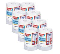 tesa Easy Cover 4369 Ruban de Masquage UV avec Film, x8 - 14 x 2,6 m - Bleu | Kit 2-en-1 pour travaux de peinture en extérieur - Bande de masquage en tissu résistante aux UV avec film de protection