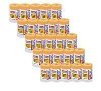 tesa Easy Cover 4402 Précision Standard - Lot de 20 - 33 m x 2,1 m | Kit 2-en-1 pour travaux de peinture - Ruban de masquage et film de protection - Transparent