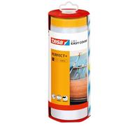 Tesa Easy Cover Perfect+ avec Dérouleur XL - Ruban de Masquage 2-en-1 avec Papier Washi et Dévidoir - Pour des Coupes Nettes et Précises - Avec Couvre-Lame - 17 m x 2,60 m