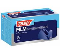 tesa Easy Cut Dérouleur de Bureau Professionnel - Dévidoir Rechargeable pour Ruban Adhésif de 33 m x 19 mm - Antidérapant en Noir