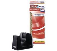 tesa Dérouleur de table Easy Cut Smart – Stop-Pad, noir, 8 x Tesafilm 33 m x 19 mm