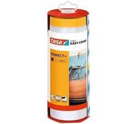 Tesa Easy Cover Perfect+ avec Dérouleur XL - Ruban de Masquage 2-en-1 avec Papier Washi et Dévidoir - Pour des Coupes Nettes et Précises - Avec Couvre-Lame - 17 m x 2,60 m