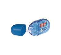tesa Mini-roller correction EcoLogo ergonomique – Pack de 2, ruban 6 m x 5 mm – Bleu/Rose