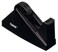 tesa Economy Dévidoir de Bureau pour Ruban Jusqu'à 66 m x 25 mm - Noir | Dérouleur robuste pour grands rouleaux de bande adhésive - Utilisation à une main, avec socle antidérapant et lame dentelée