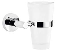 tesa Esteetic tablette en verre, adhésif, acier inoxydable, design esthétique, garanti inoxydable, 50mm x 600mm x 123mm