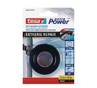 tesa extra Power Extreme Repair Ruban de réparation - 2,5 m x 19 mm - Noir | Bande de réparation en silicone à soudure automatique - Pour l'isolation et l'étanchéité - Pour l'intérieur et l'extérieur