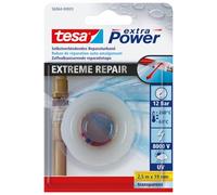 Tesa extra Power Extreme Repair Ruban de réparation-Transparent - 2,5mx19mm | Bande de réparation en silicone à soudure automatique - Pour l'isolation et l'étanchéité - Pour l'intérieur et l'extérieur
