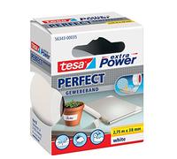 tesa Ruban adhésif toilé extra Power® 56343 – blanc 2,75 m x 38 mm – rouleau, lot de 6