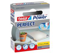 tesa extra Power Perfect Ruban adhésif tissé - Gris - 2,75 m x 19 mm | Ruban adhésif renforcé de tissu - Bricolage, réparations, fixation, renforcement et marquage - Intérieur et extérieur