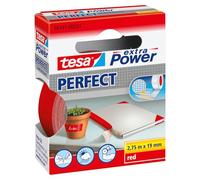 tesa Ruban adhésif toilé extra Power caoutchouc - 19 mm x 2,75 m - Rouge