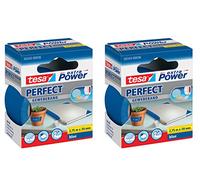 Tesa Extra Power Ruban adhésif en toile, bleu, 38mm │ 2er Pack