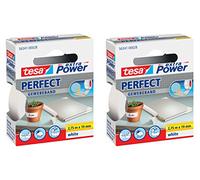 Tesa Extra Power Ruban adhésif en toile, Weiß, 19 mm │ 2er Pack