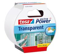tesa Ruban adhésif extra Power – Transparent imperméable réparation verre/plastique – 10 m x 50 mm