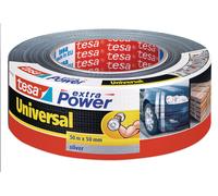 tesa® Extra Power Universal ruban adhésif, 48 mm x 50 m, tissu renforcé, argent