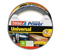 tesa Ruban adhésif toile extra Power Universal – Tenue extra forte – Noir 1 rouleau 10 m x 50 mm