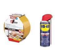 Tesa Extra Strong Ruban Adhésif Double Face de Fixation pour Sols Irréguliers - Rouleau Auto-Adhésif & WD-40 Produit Multifonction Spray Double Position Sans Silicone Non Conducteur