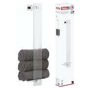 tesa Exxcellent porte-serviettes 2 barres, adhésif, chromé, design chic, garanti inoxydable, 84mm x 50mm x 457mm