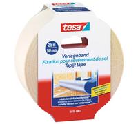 tesa Fixation de revêtement de sol 55735-A transparent – enlevable sans résidus – 50 mm x 25 m