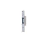 TESA Gâche électrique à encastrer, têtière courte C, acier inoxydable, 12 V, mode normal avec déverrouillage manuel, pour portes en bois ou menuiserie métallique