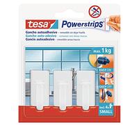 tesa UK Tesa Powerstrips Lot de 3 crochets adhésifs Blanc Taille S - 57530-00014-01