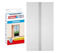 tesa® Insect Stop Auto-agrippant STANDARD pour portes, Moustiquaire - facile à monter - Anthracite, 2x 65cm x 220cm
