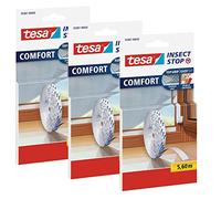 Tesa Insect Stop Comfort Lot de 3 rouleaux de 5,6 m de bande Velcro auto-adhésive pour moustiquaire