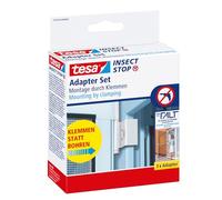 Tesa Insect Stop FALT Adaptateur Adhésif de Porte pour Cadres en Aluminium - Supports pour le Montage de Cadres de Portes Moustiquaires sans Perçage ni Vis - Blanc