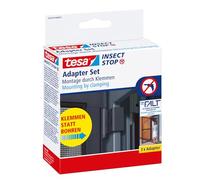tesa Adaptateur pour moustiquaire FALT – Adhésif pour cadres en aluminium, sans perçage, anthracite