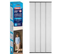 tesa Insect Stop Lamella STANDARD pour Portes - Rideau 4 Parties de Filets Anti-Moustiques avec Bandes Auto-Agrippantes - Sans Perçage - Anthracite, 95 x 220 cm