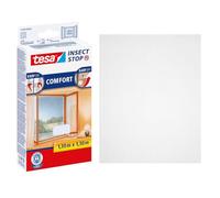 tesa Moustiquaire COMFORT fenêtre 1,30 x 1,30 m – Blanc – Lavable & Réutilisable