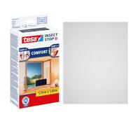 Tesa INSECT STOP Moustiquaire Auto-agrippante Premium - 170x180 cm Anthrac. | Moustiquaire à découper pour fenêtre - Sans perçage, bande auto-agrippante résistante, retrait sans résidus - Transparent