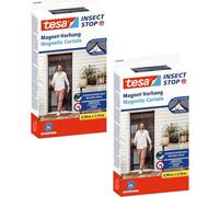 TESA INSECT STOP Moustiquaire de porte magnétique, autobloquante, 1mx2,2m x2