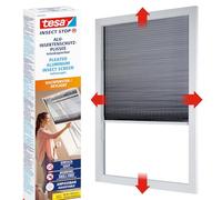 tesa, Moustiquaire, Moustiquaire plissée en aluminium pour fenêtre de toit, store à enroulement, télescopique, montage (164 x 102 cm)