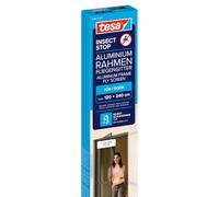 Tesa Moustiquaire Insect Stop Comfort – Cadre aluminium, vue dégagée – 120 x 240 cm anthracite