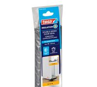 tesa – Joint de porte tesamoll 05418-00001-04 – double joints pour sols lisses – Noir 95 cm x 25 mm
