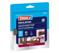 tesa Bourrelet de calfeutrage P - Joint en caoutchouc 6 m x 9 mm - Brun