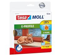 tesa INSULATION Ruban d'étanchéité S - 10 m x 9 mm x 4 mm - Marron | Joint en caoutchouc autocollant pour calfeutrer les interstices des fenêtres et portes - Protège du froid et de la chaleur