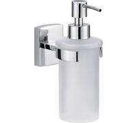 Klaam Distributeur de savon, Métal Chromé, adhésif, technologie sans Percer, 170mm x 70mm x 125mm - TESA