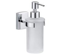 tesa Distributeur de savon Klaam – Métal chromé adhésif sans perçage 200 ml 170x70x125 mm