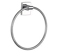 Tesa Klaam Porte-Serviettes Anneau, métal chromé, adhésif, Technologie sans percer 40266-00000-00