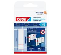 tesa Languettes adhésives 77761 – pour carrelage & métal, jusqu'à 3 kg – Blanc, 6 pièces