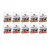 Tesa Lot De 10 Bandes On&off Auto-Agrippante Extra Strong 50mm X 1m Noir