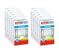 tesa Lot de 10 Moustiquaires Insect Stop Standard Fenêtre 1,10 m x 1,30 m Blanc