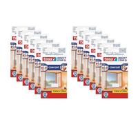 tesa Lot de 12 Moustiquaires Insect Stop COMFORT pour Fenêtre 1,30 m x 1,30 m Blanc