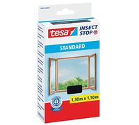tesa Lot de 2 moustiquaires pour fenêtre - Qualité standard - Anthracite - Transparent - 1,3 m - 1,5 m