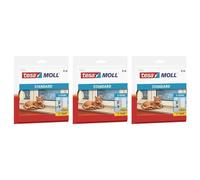 tesa Lot de 3 Calfeutrers Joint d'isolation Adhésif en Mousse - Blanc - 6 m x 9 mm x 4 mm