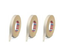 tesa Lot de 3 Rubans adhésif toilé 4541 - 15 mm x 50 m blanc ecru