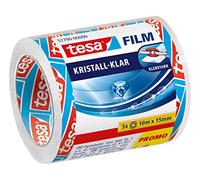 tesa Ruban adhésif transparent tesafilm 57790-00000-01 - 10 m x 15 mm - Lot de 3