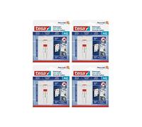 Tesa Lot De 4 Powerstrips Lot De 2 Clous Adhésif Ajustable Pour Carrelage Et Métal 4 Kg